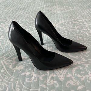 Calvin Klein Black 4” Leather Heels - Like New